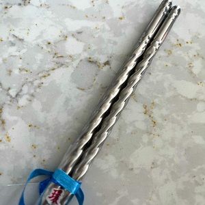 1 Pair stainless steel chopsticks for arthritis BPA free lightweight metal NWT